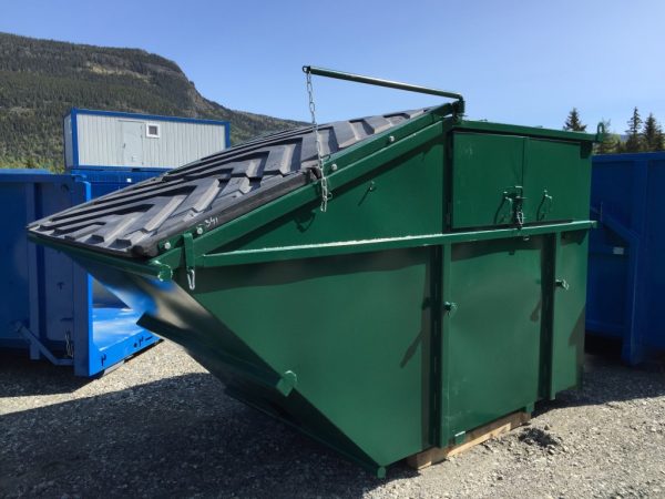 Lukket søppelcontainer