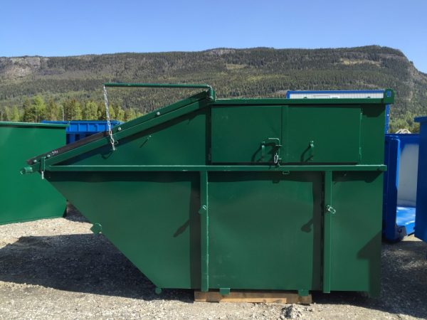 Lukket søppelcontainer